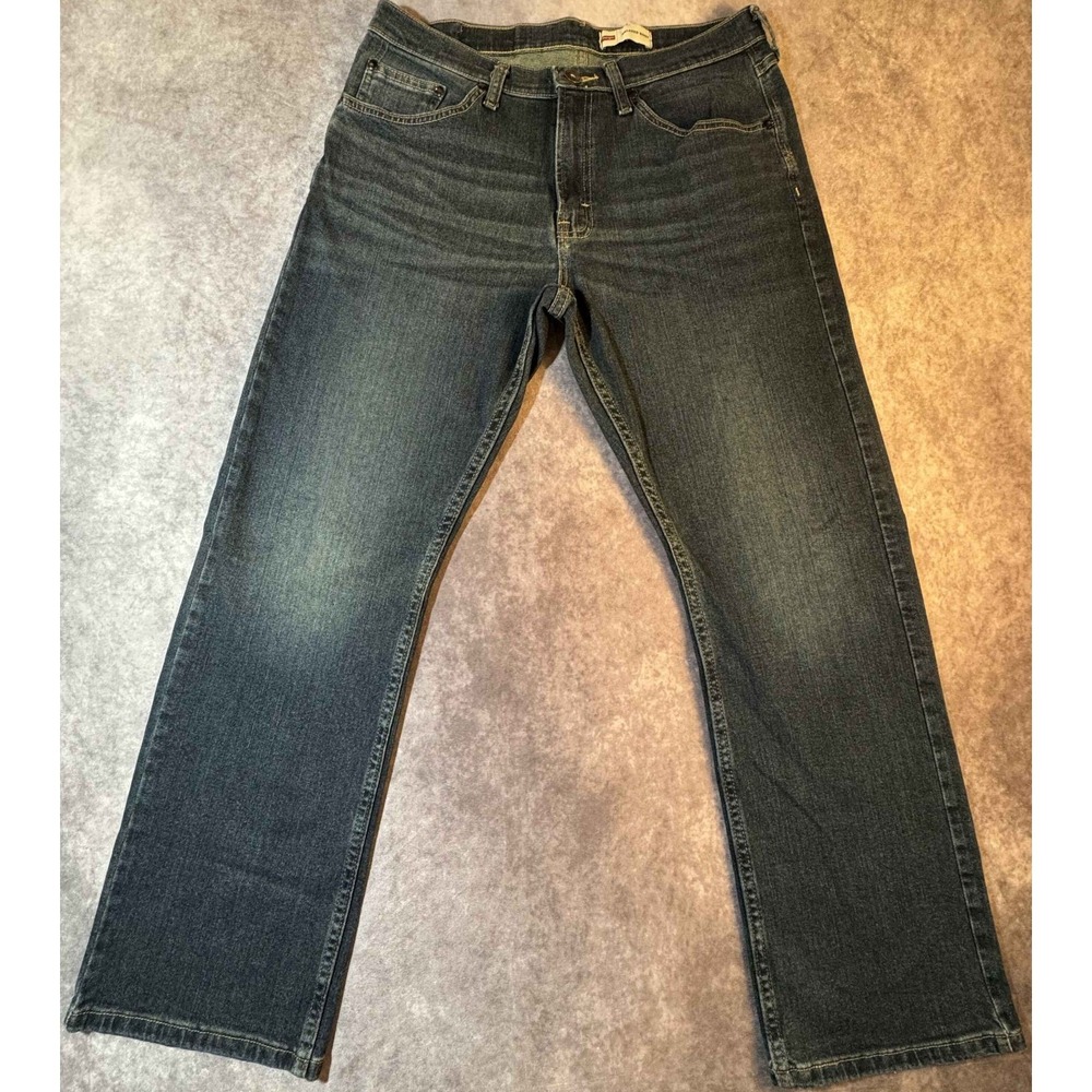 Wrangler Relaxed Bootcut Jeans Mens 32x30 Dark Blue Denim Western